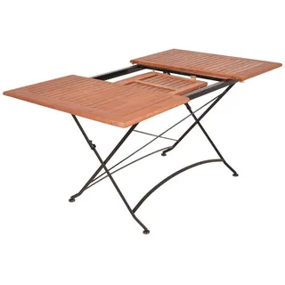 deluke Gartentisch 100 x 90 x 74 cm Braun