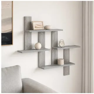 vidaXL Wandregal 85 x 13,5 x 73,5 cm Grau