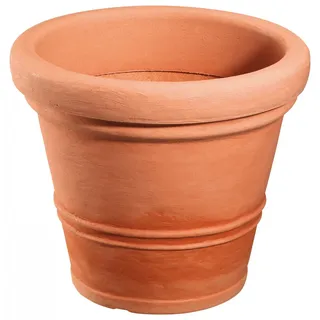 Pflanzkübel MILANO rund aus Kunststoff in terracotta, Durchmesser:55 cm
