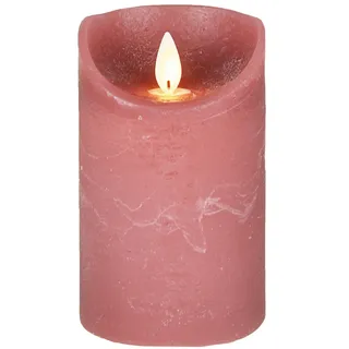 Coen Bakker Deco BV LED-Kerze LED Echtwachskerze Kerze 10 / 12,5 / 15 cm Timer Ø 7,5cm Wachskerze (1-tlg), große Farb- und Größenauswahl, Echtwachskerzen mit Timerfunktion rosa Ø 7.5 cm x 12.5 cm