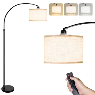 CCLIFE Stehlampe Dimmbar 60W beige