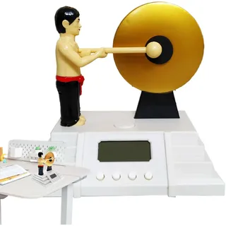 Gong-Alarm | Gong Wecker | Digitaluhr Gong | Uhr für schwere Schläfer mit | verstellbarem Stock, der einen lauten und klaren Alarm für das Schlafzimmer oder den Nachttisch bietet