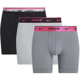 3er Pack NIKE Boxershorts Briefs Herren TRF - hpr pk mtlic armx wb/wlf gry/cl gry S
