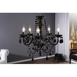 riess-ambiente Kronleuchter BLACK CRYSTAL 55cm schwarz, ohne Leuchtmittel, Hängelampe · Wohnzimmer · Acryl · Schlafzimmer · Barock Design schwarz