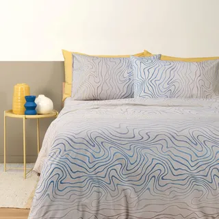 Bassetti Scrollen Sie über das Bild, um es zu vergrößern. Bettbezug für Doppelbett 250 x 200 + 40 cm, einschließlich Spannbettlaken und zwei Kissenbezügen Artikel (MACO40)