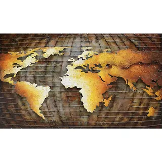 Monee Metallbild, Mehrfarbig, Metall, rechteckig, 120x70 cm, 3D-Effekt, Bilder und Zubehör, Wandbilder, Metallbilder