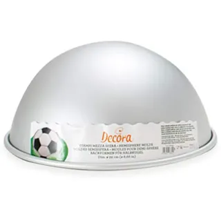 DECORA 0062955 BACKFORM HALBKUGEL AUS ELOXIERTEM ALUMINIUM Ø 20 CM, Silber/Schwarz