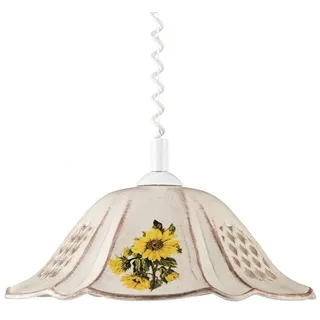 Helios Leuchten Pendelleuchte Küchenlampe Keramik, Keramiklampe, Deckenlampe, Hängelampe Esstisch, ohne Leuchtmittel, Deckenlampe hängend höhenverstellbar braun