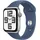 2024 GPS + Cellular 44 mm Aluminiumgehäuse Silber, Sportarmband Denim M/L