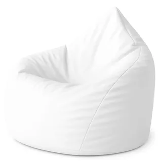 PATCH HOME Sitzsack Tropfenform - Weiß für In & Outdoor XXL 420 Liter - mit Styropor Füllung in 25 versch. Farben und 3 Größen