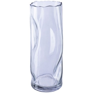 Zylinder Vase Aus Glas Crunch  26X9x9 Cm (Farbe: Grau)