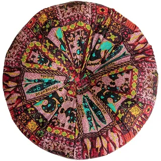 Lpitoy Runde Bodenkissen, Marokkanisches Sitzkissen Für Erwachsene Und Kinder, Böhmisches Sitzkissen, Bodenkissen Zum Lesen, Meditation, Yoga, Wohnzimmer, Tatami