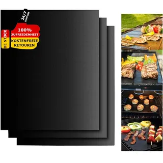 BBQ Grillmatte 3Er Set Teflon Grillmatten 40X33 Cm Grillfolie Grillplatte Grill