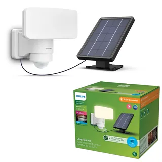 Philips Solarleuchte Kunststoff 16,4 cm inkl. Bewegungsmelder weiß