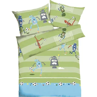 KAEPPEL Kinderbettwäsche, Robo Fußball kiwi