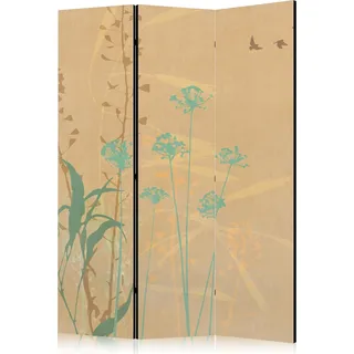 Dekorativer Paravent Artgeist Herbes Sunset Gold 135x172 Cm