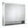 100 cm silber mit Spiegelheizung