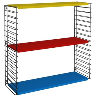 Tomado Zeitloses und modulares Wandregal, Metall, tricolor, 70x21x68 cm