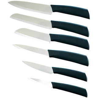 Rosenstein & Söhne Keramikmesserset: Keramikmesser Komplettset 6-teilig (Obst-Keramikmesser, Universal)