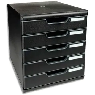 Exacompta Schubladenbox Modulo 39 x 33,5 x 33 cm 5-tlg. schwarz