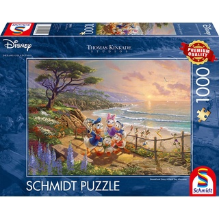Mickey Mouse - Disney Puzzle - Thomas Kinkade Studios - Disney Dreams Collection - A Duck Day Afternoon - multicolor  - Lizenzierter Fanartikel - Standard
