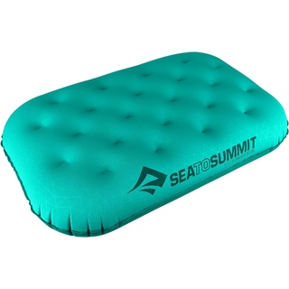 Sea to Summit - Aeros Ultralight Deluxe Reisekissen XL - Leicht zum Aufblasen - rutschfest - Ultra-SIL Reißverschluss-Tasche - Camping & Fahrradtouren - 56 x 36 x 14cm - Sea Foam Green - 130g
