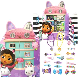 Joy Toy Gabby’s Dollhouse Adventskalender mit Schmuck und Haarschmuck - 28x7x40 cm