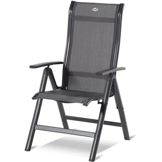 Hartman Alice Comfort stilvoller Multipositionssessel in Xerix und Anthrazit, solides Aluminiumgestell, Sitzfläche aus hochwertigem Kunststoff, 93 x 63 x 111 cm, Rückenlehne verstellbar, wetterfest