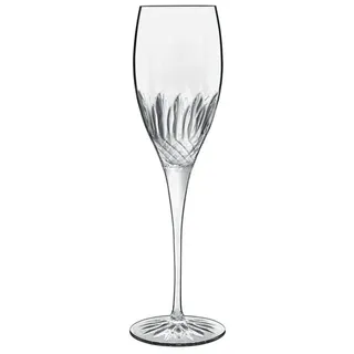 Luigi Bormioli - Diamante – Champagner-/Prosecco-Kristallgläser, spülmaschinenfest, hergestellt in Italien, 4 Stück, 220 ml