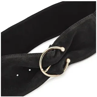 LASCANA Damengürtel Leder schwarz 85