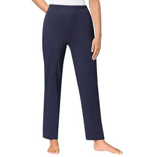 Jerseyhose FEEL GOOD, Damen, Gr. 40/42, Normalgrößen, bunt (beere, marine), 95% Baumwolle, 5% Elasthan, Meliert:60% Baumwolle, 5% Elasthan, 35% Polyester, unifarben, Hosen Jerseyhose