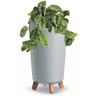 botle Blumentopf mit Füßen HOH Tube Pflanzkübe D 20 cm aus Kunststoff Matte Grau Übertöpfe