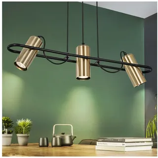 Nettlife Pendelleuchte Esstisch Vintage GU10 Industrial 3 Flammig Hängelampe, Höhenverstellbar, LED wechselbar, Höhenverstellbar Hängelampe für küche Schlafzimmer Wohnzimmer Esstisch schwarz