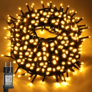 CHOIGN Lichterkette außen, 500 LED Bunt Lichterkette mit Stecker,50M weihnachtsbeleuchtung außen and Innen für weihnachtsdeko aussen Garten Hochzeit Party Schlafzimmer Balkon Wand