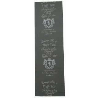 Tischläufer, Anthrazit, Textil, Schriftzug, rechteckig, 40x130 cm, bügelleicht, Wohntextilien, Tischwäsche, Tischläufer