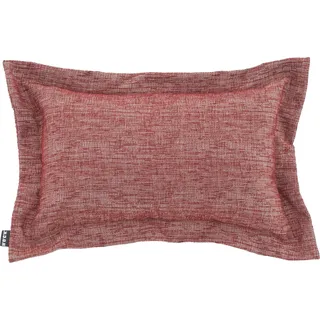 Dekokissen H.O.C.K. "Addicted", rot (bordeaux, rot, rubinrot, unifarben), B:30cm H:10cm L:50cm, Baumwolle, Polyacryl, Polyester, Dekokissen_Sitzkissen_Kissenhüllen, mit angesagtem Stehsaum, Kissenhülle mit Füllung, 1 Stück