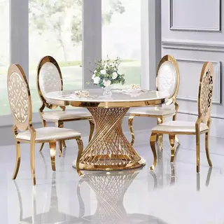 aea Runder Tisch 130 x 76 cm gold