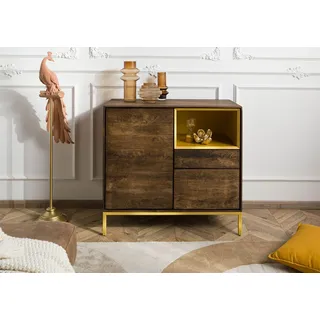MASSIVMOEBEL24.DE Kommode Mango 90 x 45 x 85 cm Braun Geölt