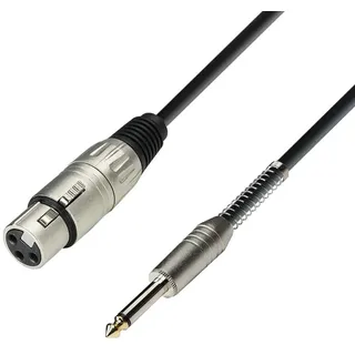 Adam Hall Cables Mikrofonkabel XLR female auf 6,3mm Klinkenstecker mono 10m (1000)