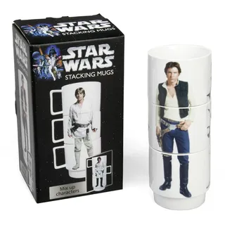 Unbekannt Star Wars-Kaffeetassen-Set 3-teilig Weiss