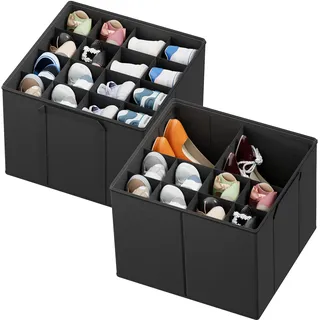 spaceaid Schuhbox 2-tlg. schwarz