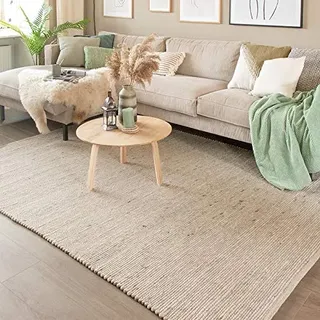 FRAAI | Home & Living Wollteppich - Wise Weiß Natur 607-200x300cm | Natural - Handwoven - Plain - Classic - Living room