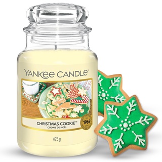 Yankee Candle Duftkerze im großen Jar, Christmas Cookie, Brenndauer bis zu 150 Stunden