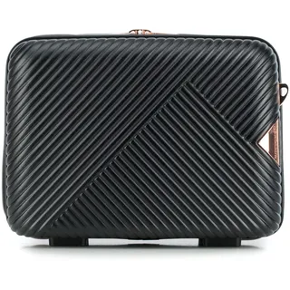 WITTCHEN GL Style Line | Kosmetikkoffer Reisekoffer Handgepäck Kabinengepäck Kosmetiktasche Damen Reiseetui Hartschale aus Polycarbonat Zahlenschloss GL Style Schwarz