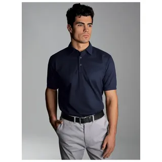 Poloshirt TRIGEMA "TRIGEMA Business-Poloshirt", Herren, Gr. 4XL, blau (navy), 100% Baumwolle, Basic, Kurzarm, Shirts