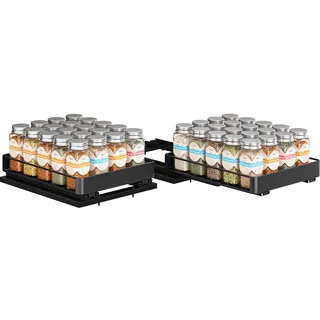OriwarE Gewürzregal Ausziehbar, Küchen Organizer, Gewürzregal Schublade (L*(1 Etagen), 2)