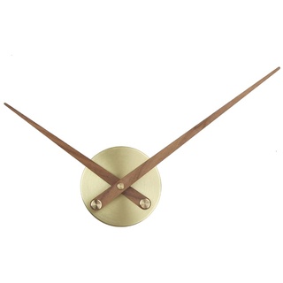 Timelike 3D-Uhrzeiger, Große Wanduhrzeiger, nadelförmig, Für Wanduhren zum selber Bauen, Dekoration, Quarz-Uhr-Mechanismus (Golden+wood-10CM)