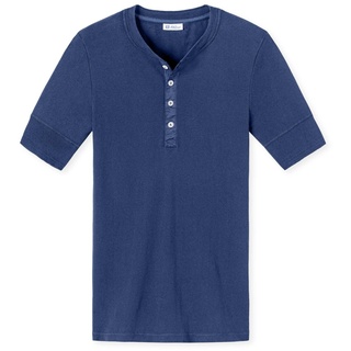 SCHIESSER Revival Herren Shirt - 1/2 Arm, Kurzarm Unterhemd, Karl-Heinz Blau XL