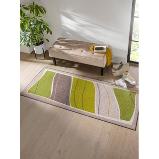 Fußmatte HEINE HOME Teppiche Gr. B/L: 115 cm x 175 cm, 7 mm, 1 St., bunt (taupe, grün) Fußmatten gemustert
