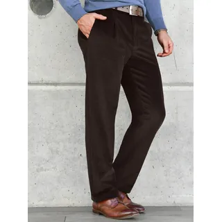 Cordhose CLASSIC, Herren, Gr. 56, Normalgrößen, braun, 80% Baumwolle, 18% Polyamid, 2% Elasthan, unifarben, lang, Hosen